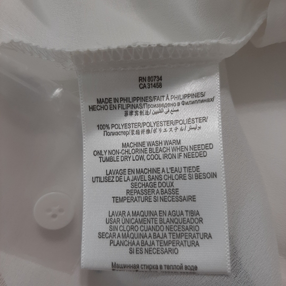 BCBGeneration White Dress Blue Pink Parrot Print Size S NWT - Picture 12 of 16